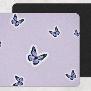 Purple Butterfly Mouse Pad